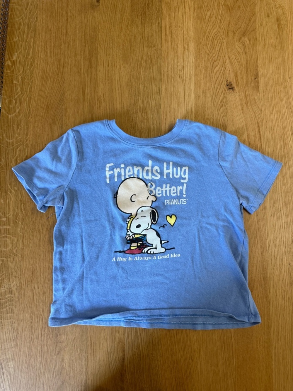 Peanuts Kids Blue 'Friends Hug Better' Graphic Tee